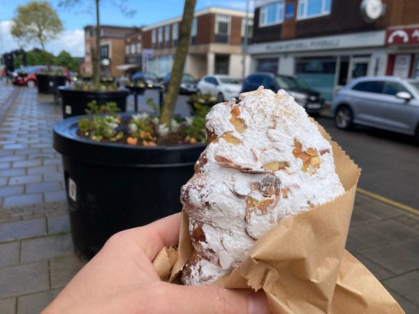 An almond croissant 