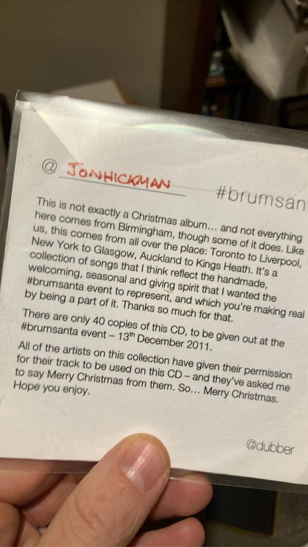 Sleeve notes for Dubber's #brumsanta CD